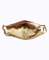 Adjustable Small Red Floral Lace Mask