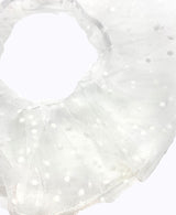 White Polka Dot White Tulle Super Scrunchie