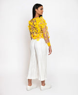 Yellow 3D Flower Top