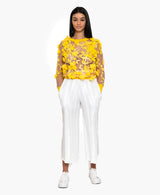 Yellow 3D Flower Top