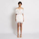 Milia Ostrich Feather Dress