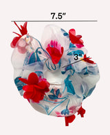 3D Red Floral Organza Super Scrunchie