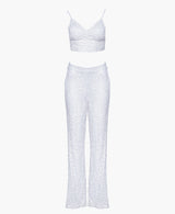 Evan Sequin Embellished Off-White Pants
