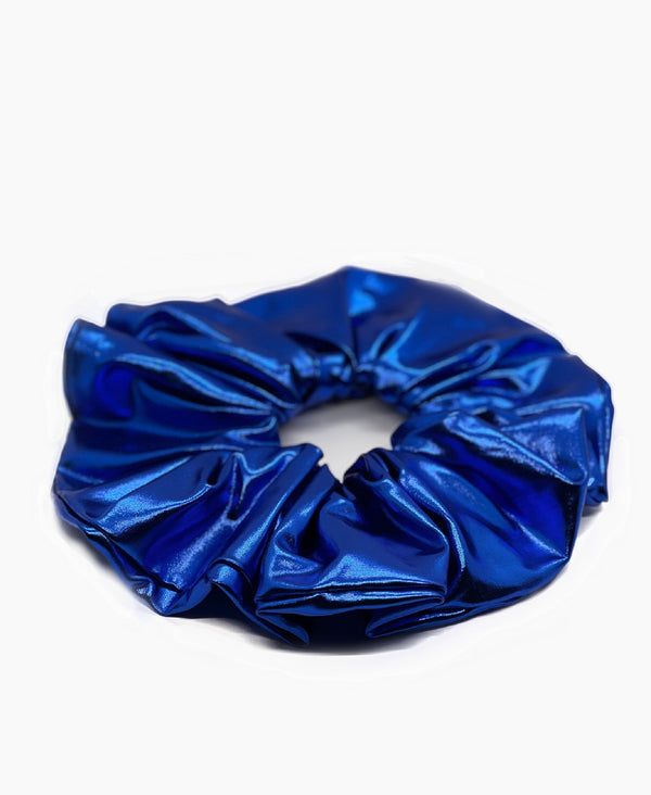 Cobalt Blue Metallic Super Scrunchie