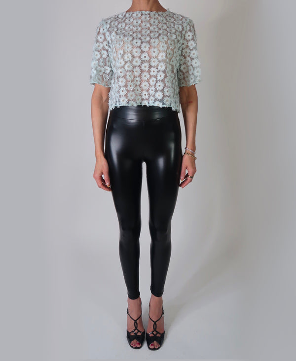 Daisy Top with Vintage Metallic Embroidery
