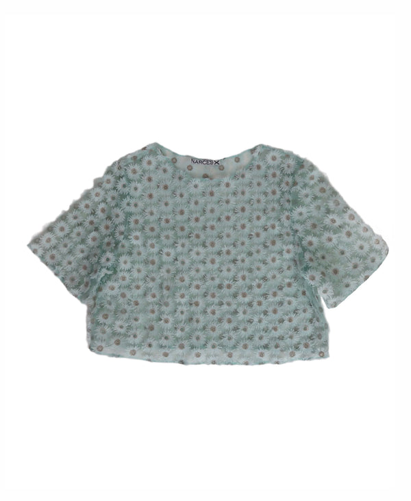 Daisy Top with Vintage Metallic Embroidery