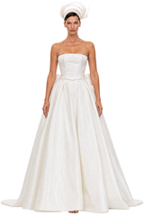 DIVINITY | Strapless High-Low Wedding Dress with Overskirt
