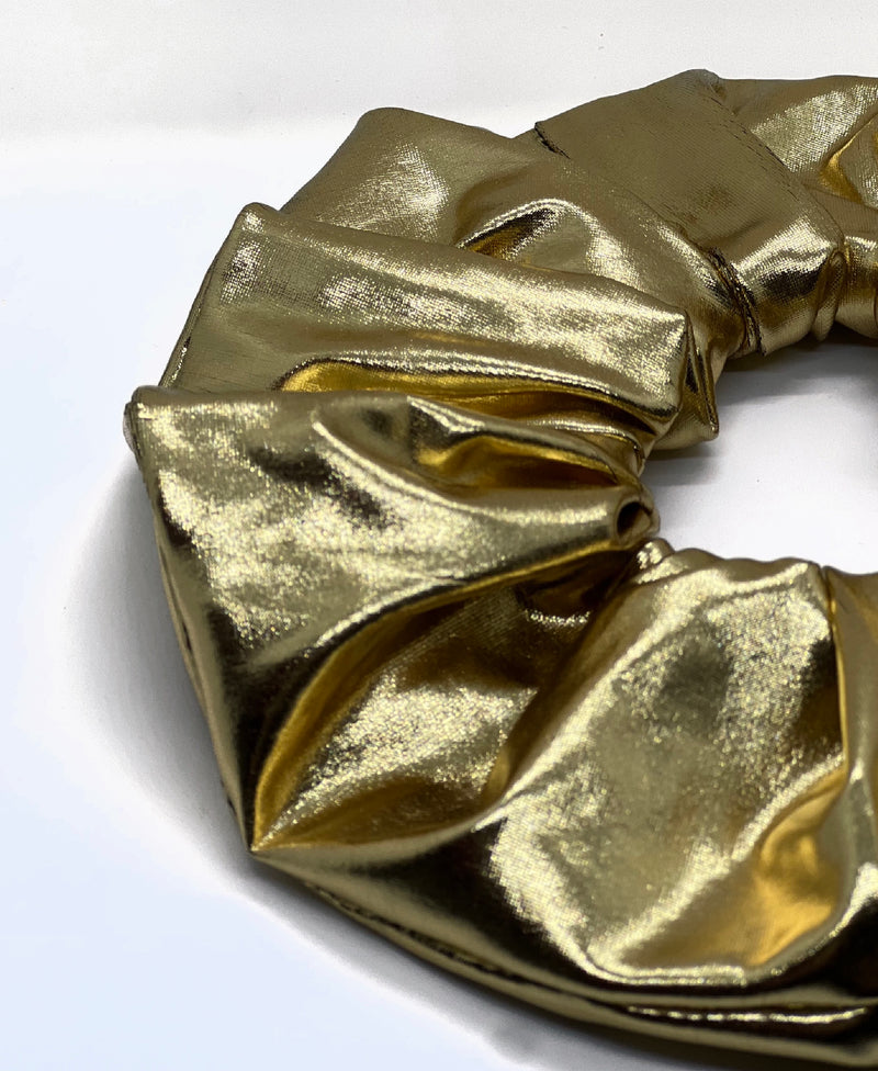 Gold Metallic Super Scrunchie