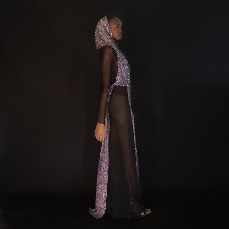 Jones Crystal Hooded Dress NARCES Jones Crystal Hooded Dress NARCES