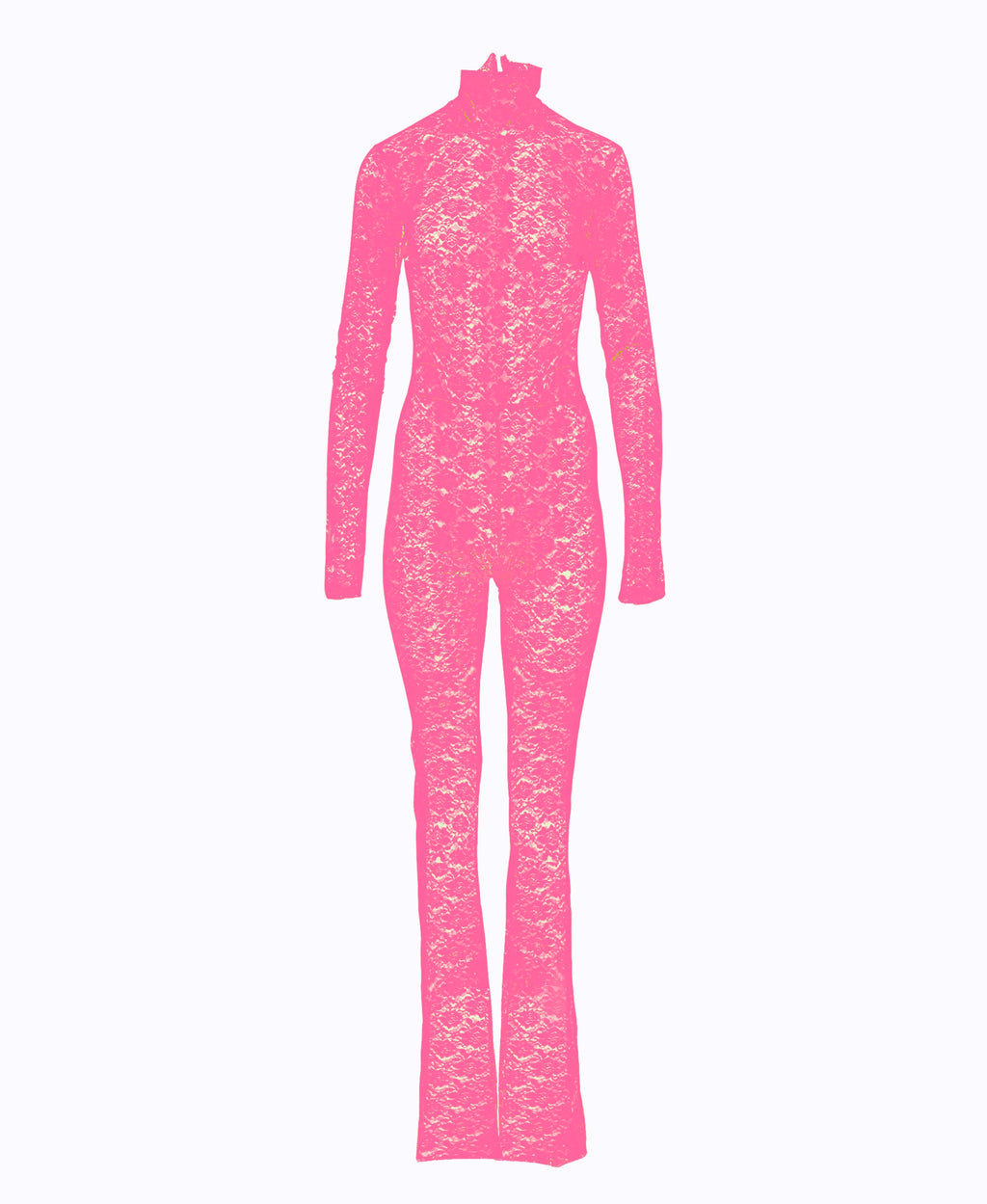 Hot pink lace store jumpsuit