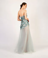 Paradiso Strapless Gown aqua 