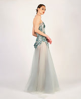 Paradiso strapless bustier gown