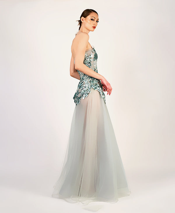 Paradiso Strapless Gown side