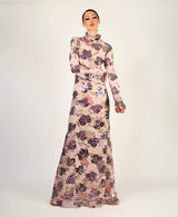 Autum Sequin Print Gown