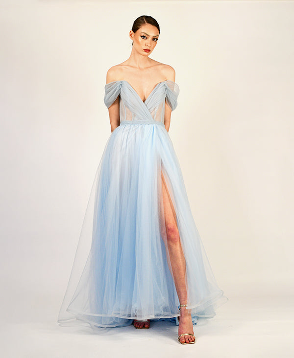 Cindy Strapless Bustier Gown