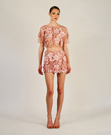 Ella 3d floral skirt
