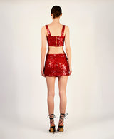 Fire Wrap Mini Skirt