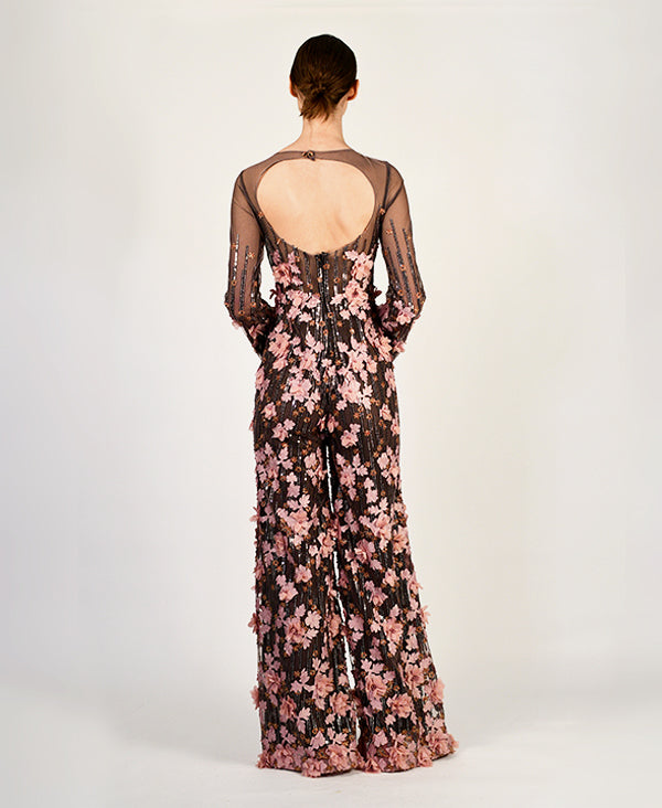 Flamingo 3D Floral Jumpsuit