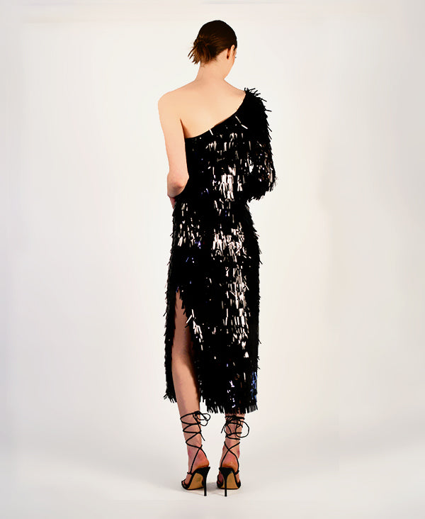 Lazara Fringe Sequin Dress