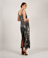 Lazda silver fringe sequin dress