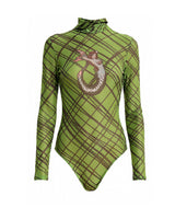 NARCES limited edition nude mesh tattoo bodysuit with Sailor Jerry–inspired mermaid artwork, sheer long sleeve collectors piece