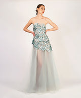 Paradiso Strapless Gown pose