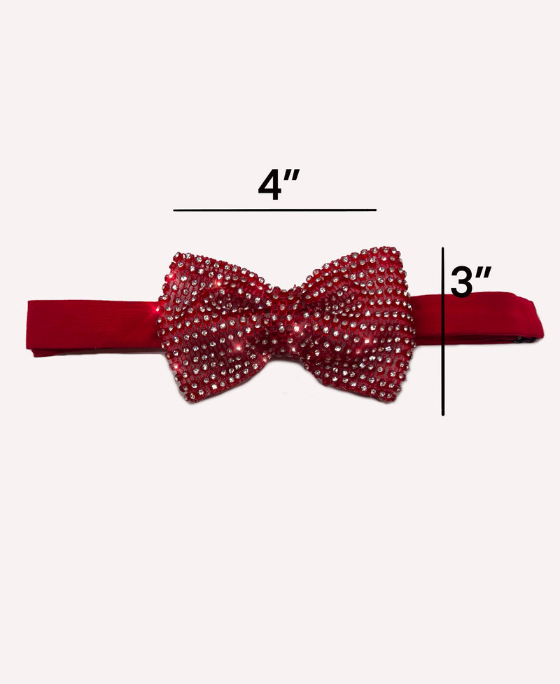 Red Crystal Bow Tie