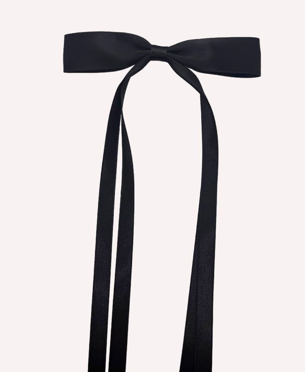 black ribbon bow detail
