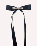 black ribbon bow clip