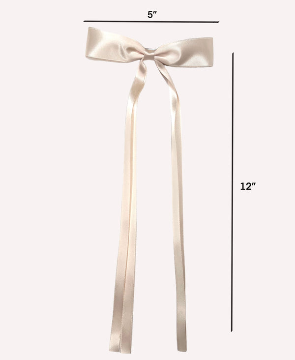 narces ribbon bow off-white measurements