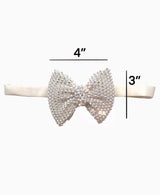 White Crystal Bow Tie