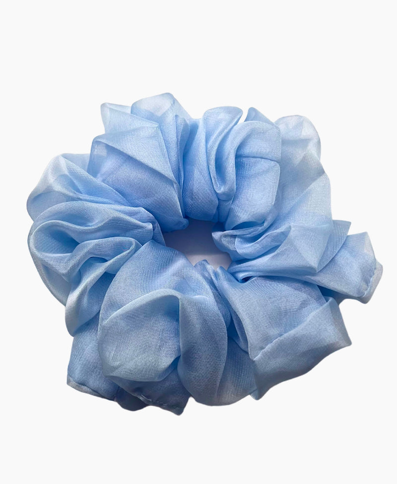 3 PACK Soft Chiffon Scrunchies ice blue