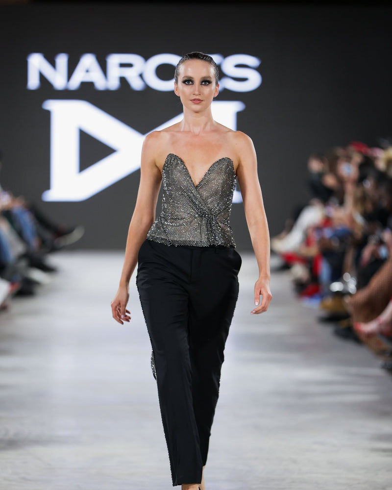 Midnight Corset in black by NARCES