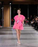 Orion - Flower Appliqué Tulle Dress - image 3