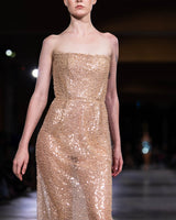 Orvieto Beaded Gown in gold by NARCES