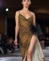 Ravello Leopard Mesh Dress in leopard by NARCES