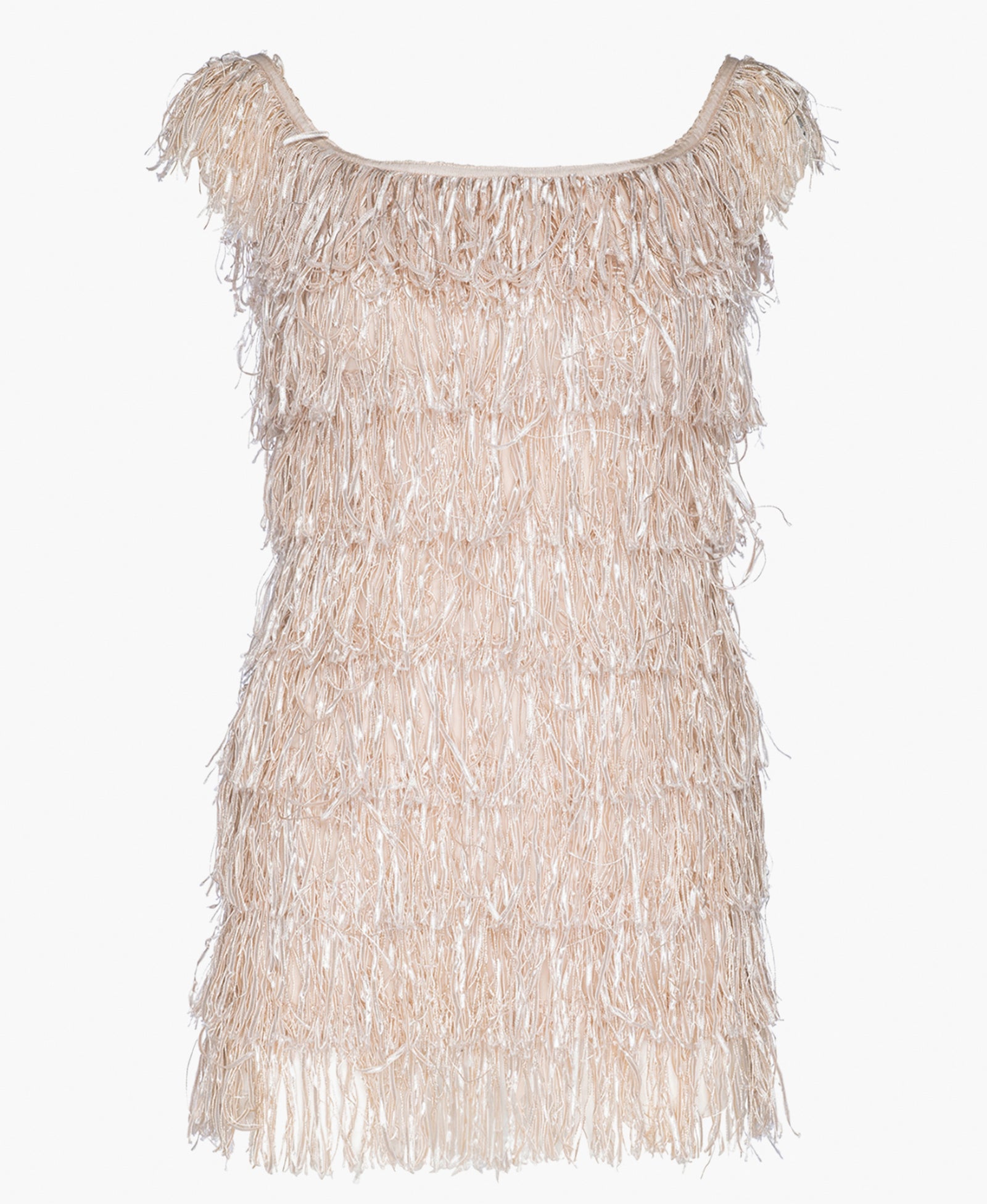 Ivory fringe dress hotsell