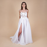 Highslit Orla 3D Floral Hand Embellished Bustier Bridal Gown