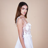 Narces close up Orla 3D Floral Hand Embellished Bustier Bridal Gown