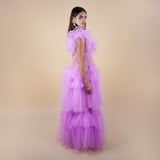 right side narces tulle gown