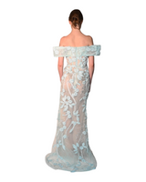 Amalia Beaded 3D Floral Appliqué Gown