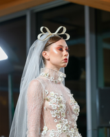 ANDY | High-Neck 3D Floral Long Sleeve Wedding Gown
