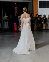 EMILIA | Feather Strapless Bridal Bustier with silk skirt