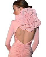 Fawn Ruched Backless Gown