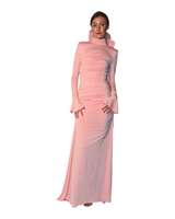 Fawn Ruched Backless Gown