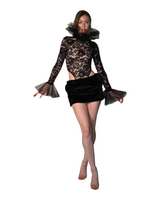 Luxa Faux Fur Mini Skirt