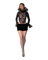 Luxa Faux Fur Mini Skirt