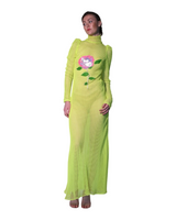 Mika Jumbo Mesh with Floral Appliqué