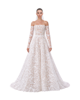 VERSAILLES strapless lace A-line wedding gown by NARCES