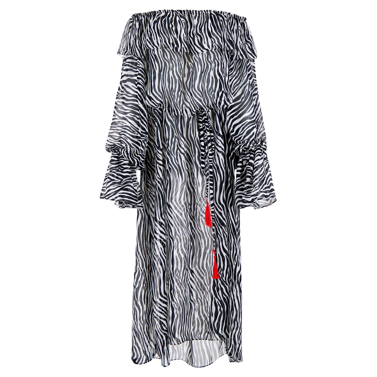 sachin and babi light blue dress Retrofte Nicole Silk Chiffon Dress - Earl Rose Zebra
